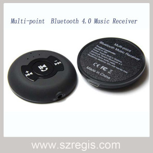 Multi-Point Wireless Bluetooth 4.0 Audio Music Receiver with External Power